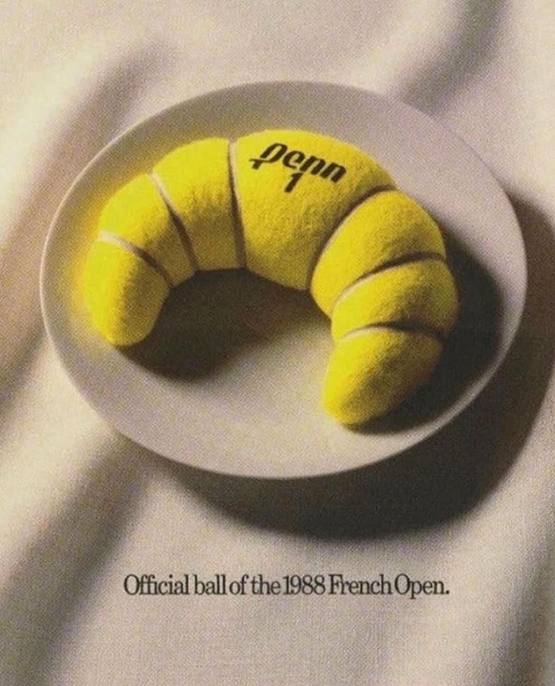 penn french open ad - penn Official ball of the 1988 French Open.